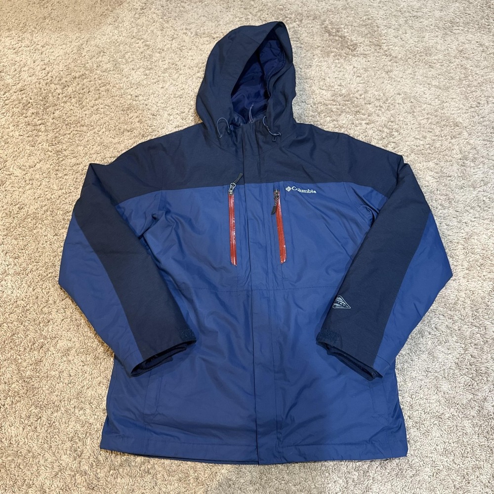 Columbia Jacket Mens Medium Omni-Tech Omni-Heat Interchange Waterproof‎ Hooded - Picture 1 of 11